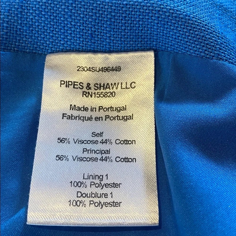 Veronica Beard Dova Azure Blue Wide-Leg Pants Size 10 - Picture 13 of 16